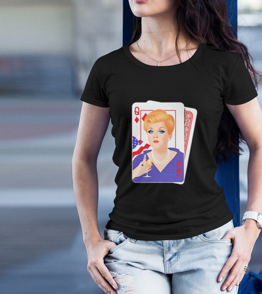 Eleanor Iselin Queen Of Diamonds American Flag Card T-Shirt