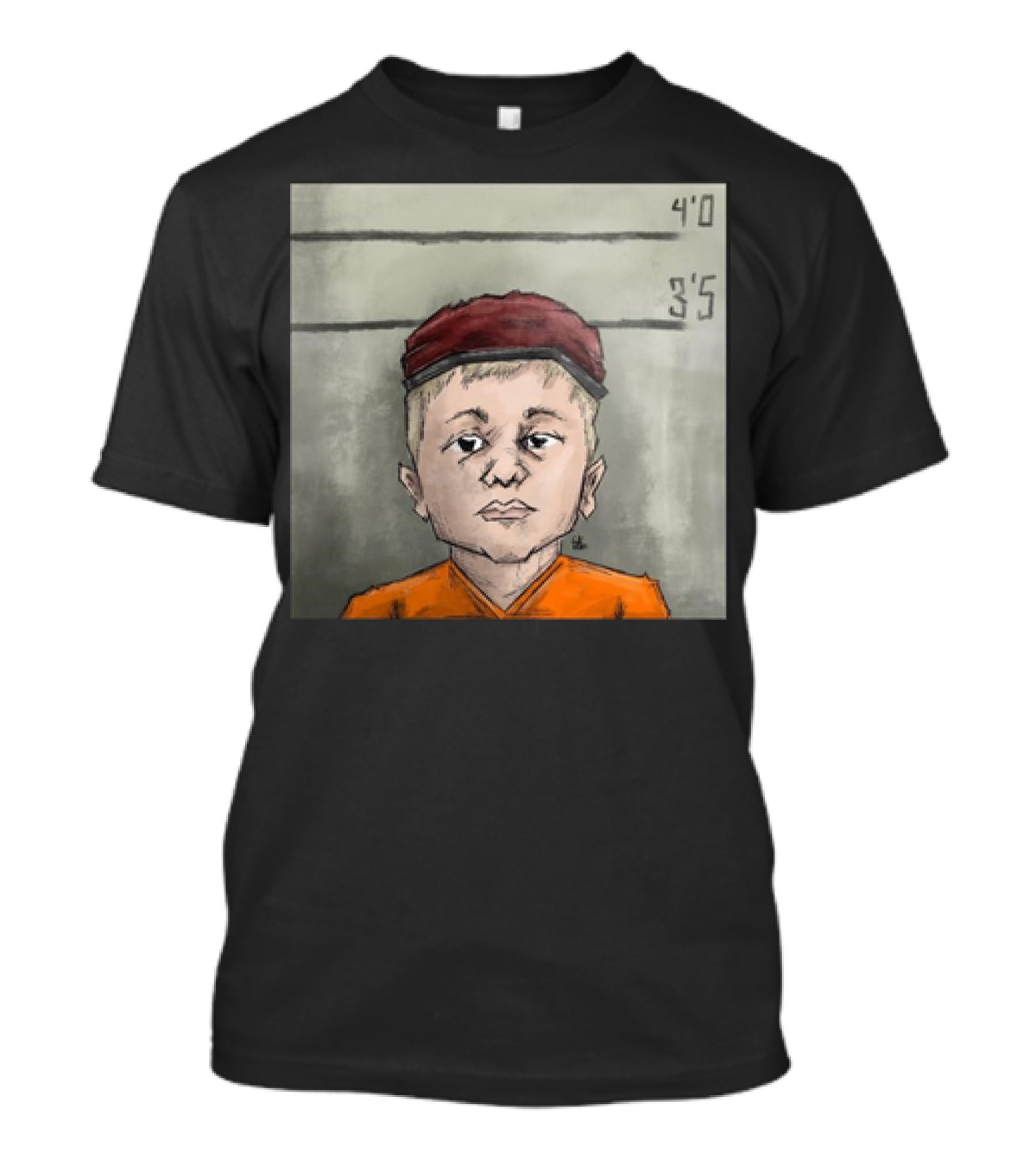 Free Hasbulla Hasbulla Magomedov Mugshot Cartoon 4'0 3'5 T-Shirt