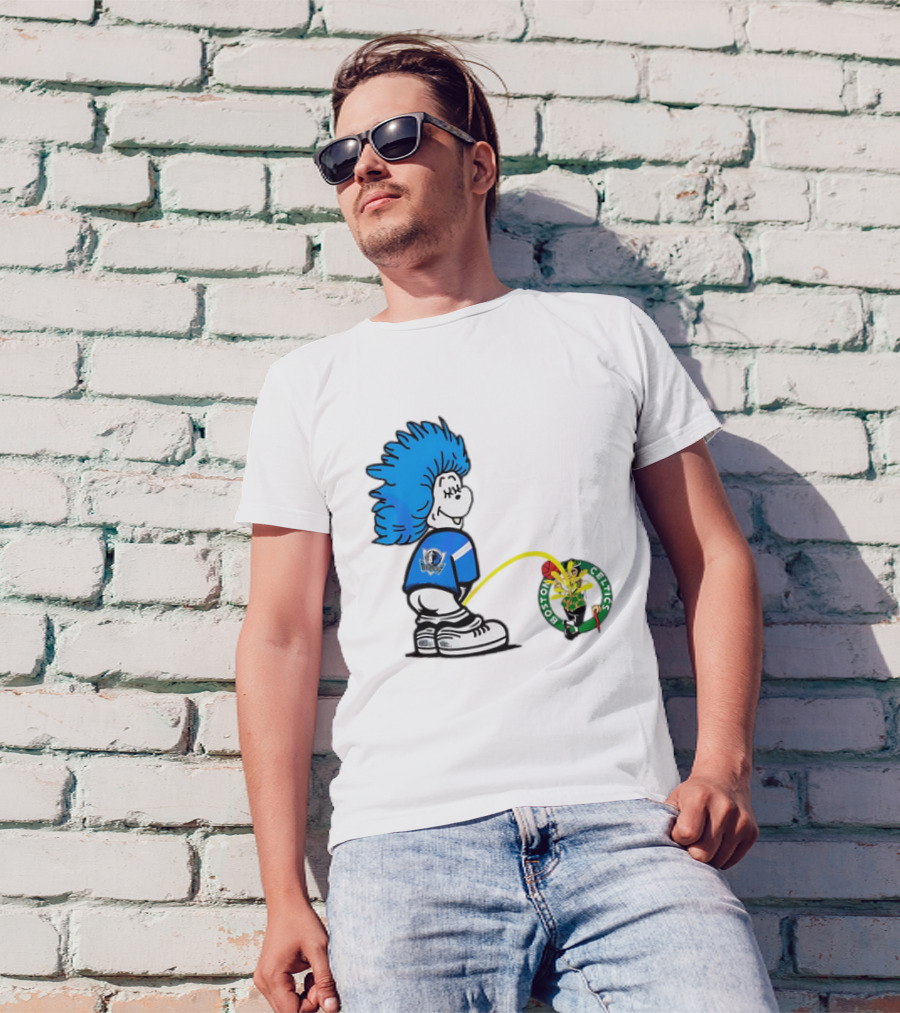 Dallas Mavericks Fan Urinating On Boston Celtics T-Shirt