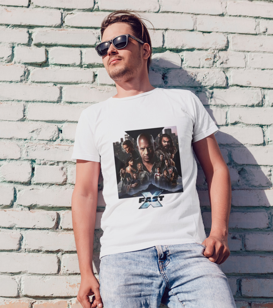 Fast X Cast Ensemble In Urban Cityscape T-Shirt