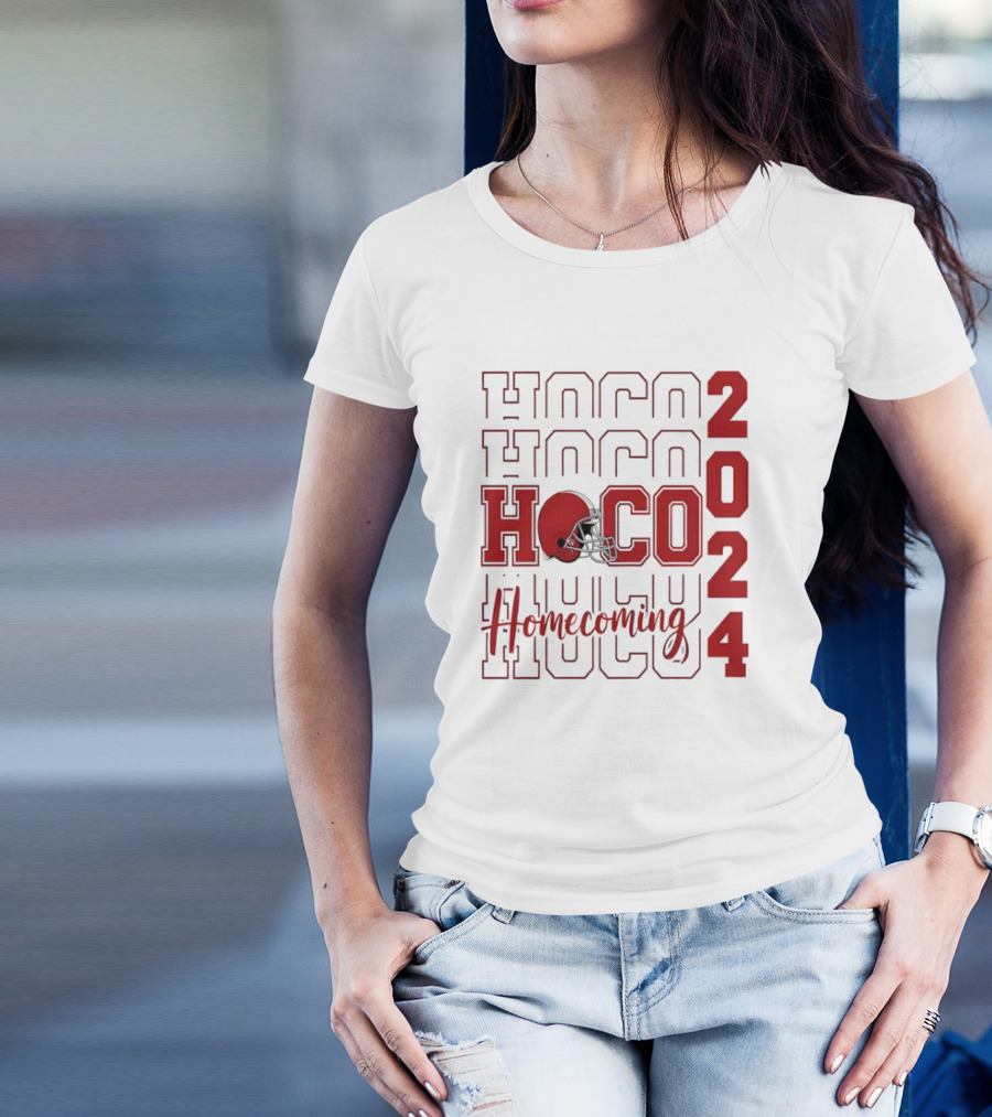HOCO 2024 Homecoming Football Helmet Team Supporter T-Shirt