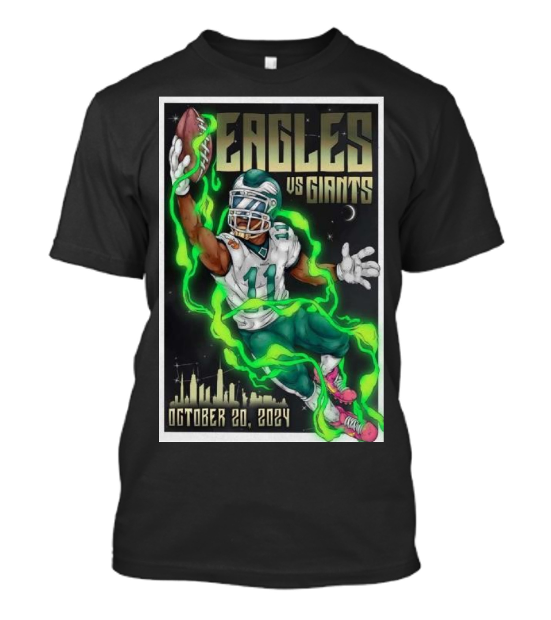Eagles Vs Giants October 20 2024 MetLife Stadium Football Showdown T-Shirt