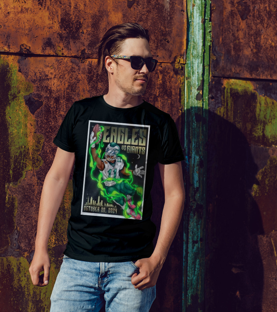 Eagles Vs Giants October 20 2024 MetLife Stadium Football Showdown T-Shirt