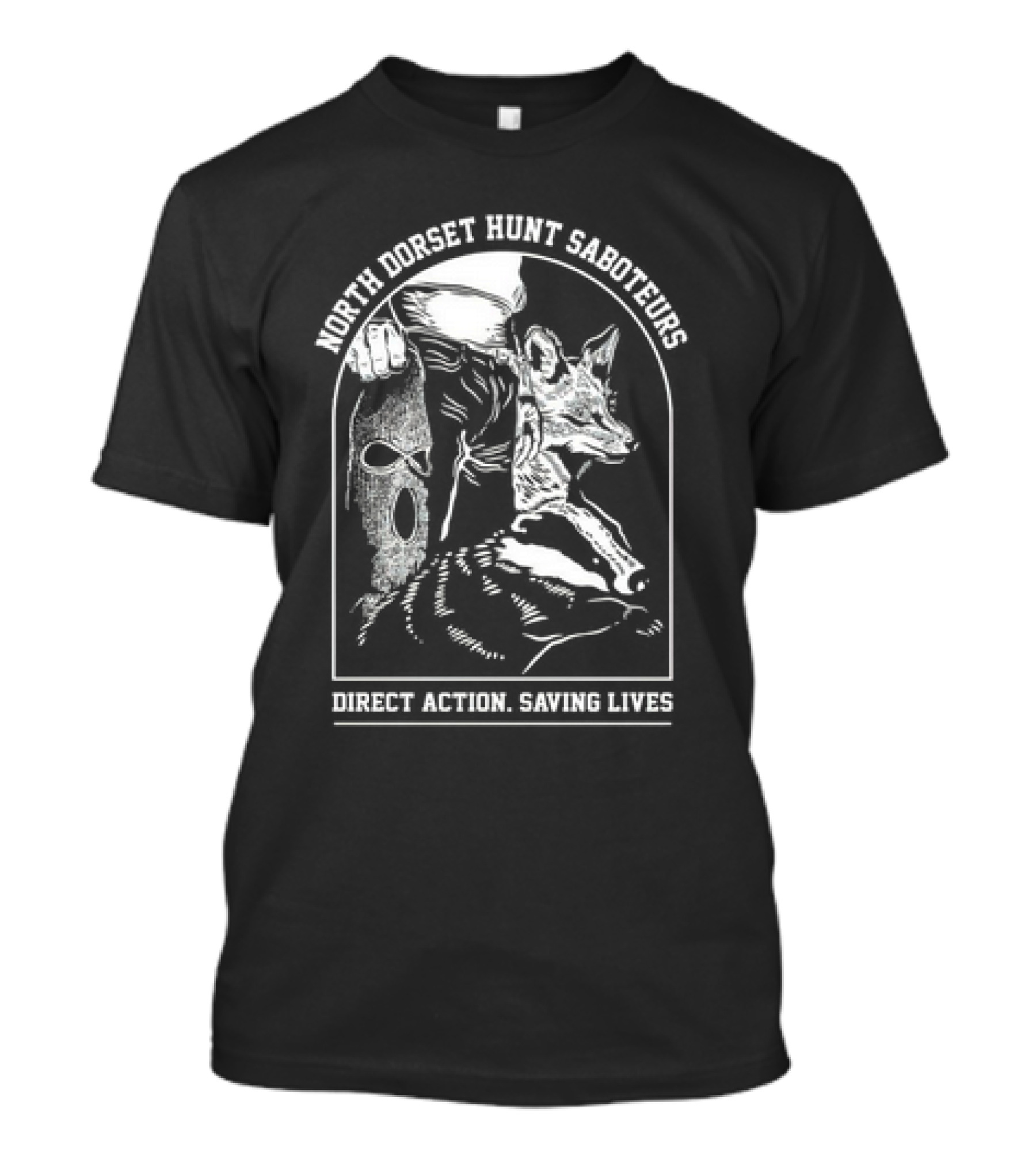 North Dorset Hunt Saboteurs Direct Action Saving Lives Fox Rescue T-Shirt