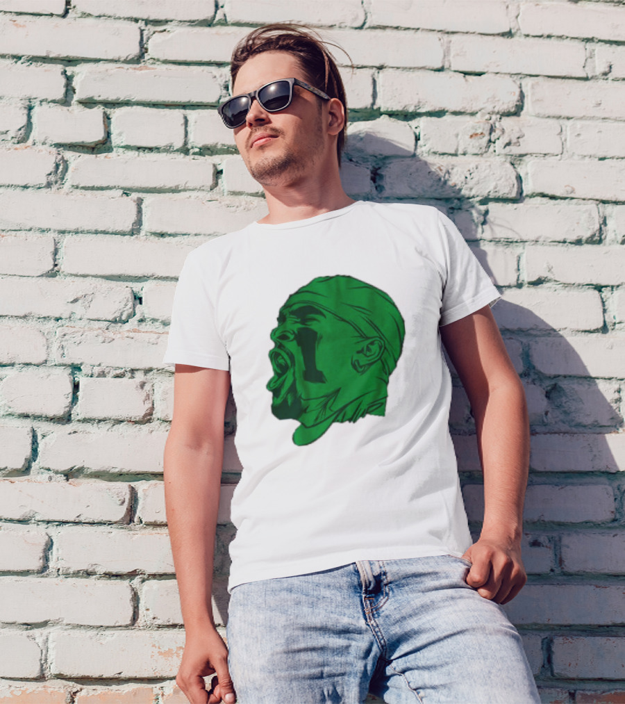 Philadelphia Eagles Jalen Hurts Green Illustration Yelling T-Shirt