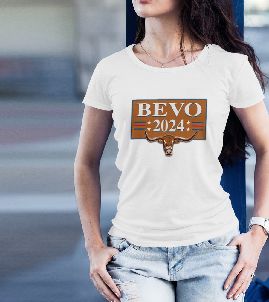 Bevo 2024 Texas Longhorns Election Campaign Stars Stripes T-Shirt