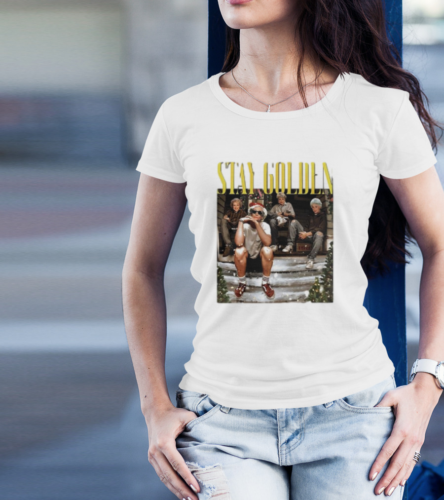 Golden Girls Stay Golden Christmas 2024 Comedy Classic Holiday Theme With Iconic Characters T-Shirt