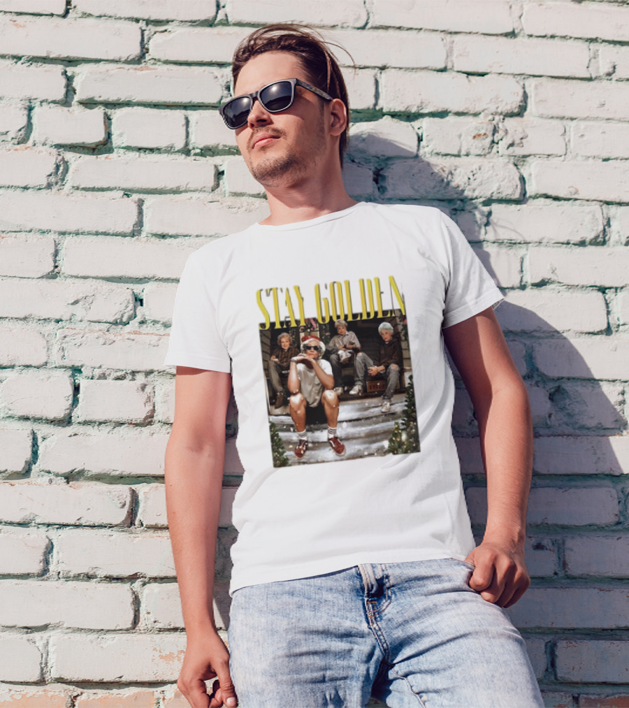 Golden Girls Stay Golden Christmas 2024 Comedy Classic Holiday Theme With Iconic Characters T-Shirt