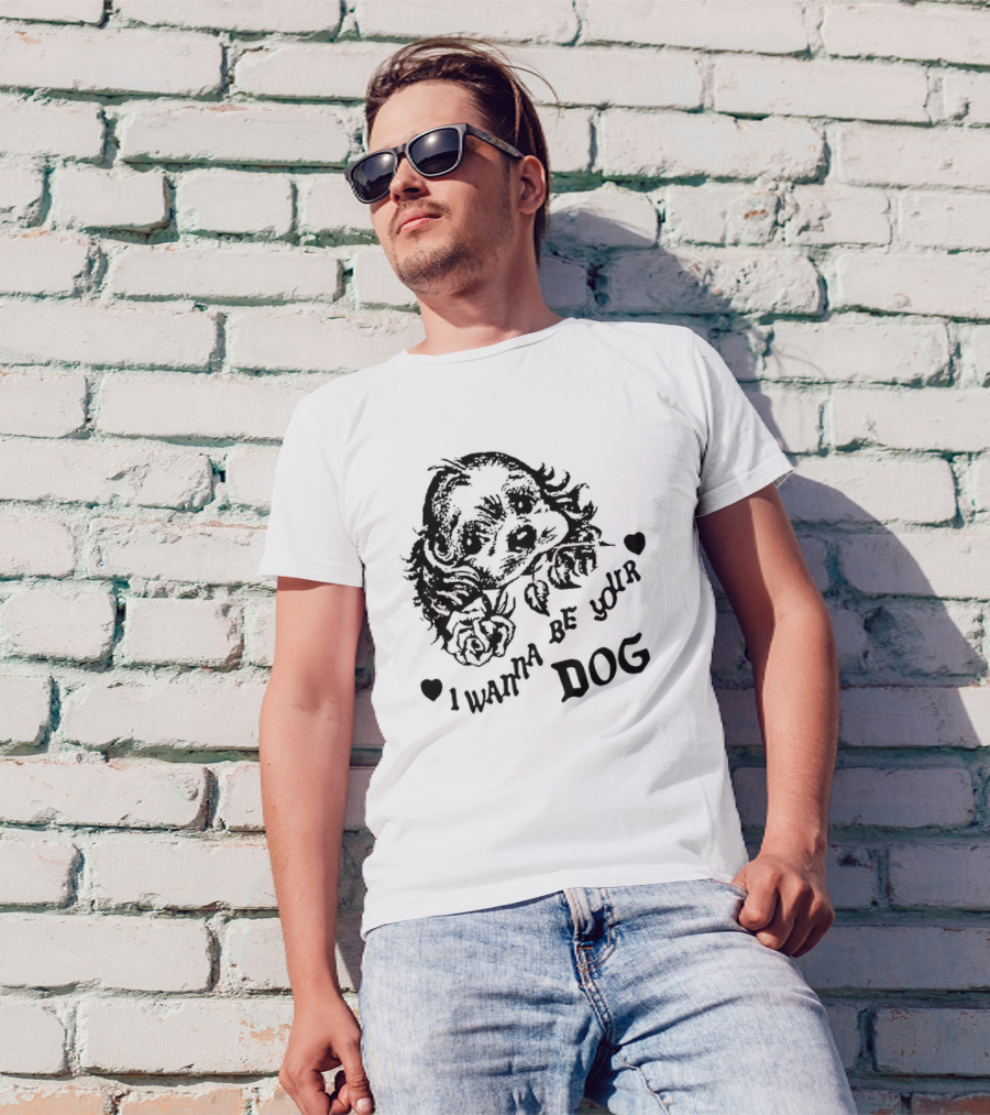 I Wanna Be Your Dog Bread And Water Print T-Shirt