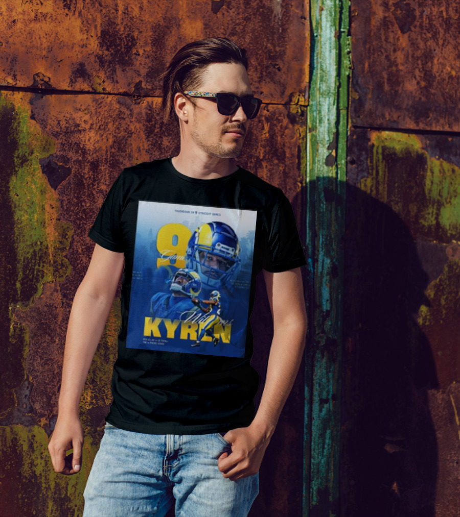 Kyren Williams Los Angeles Rams Touchdown In 9 Straight Games NFL Football Highlights T-Shirt