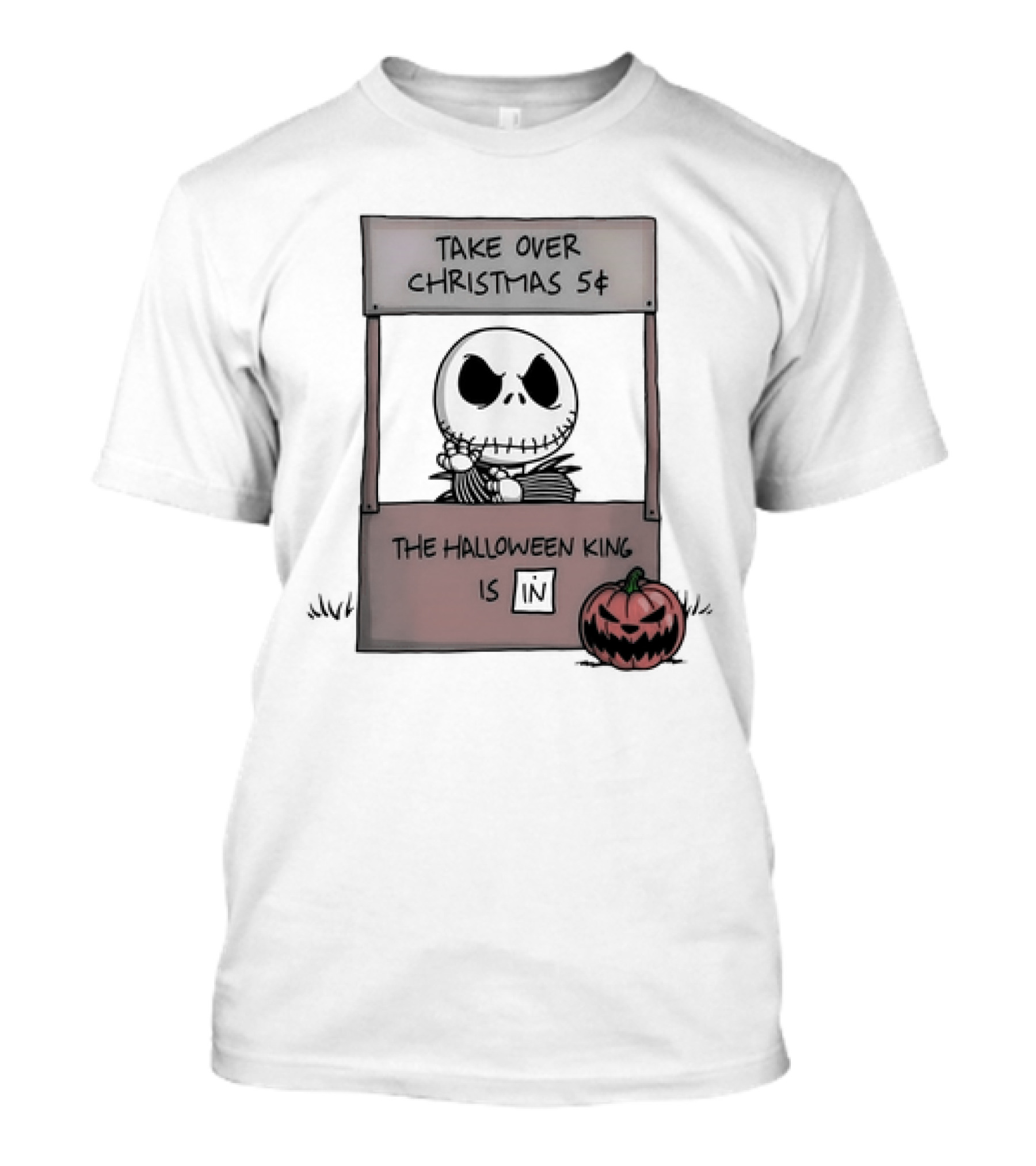 Jack Skellington Peanuts Take Over Christmas 5 The Halloween King Is In T-Shirt