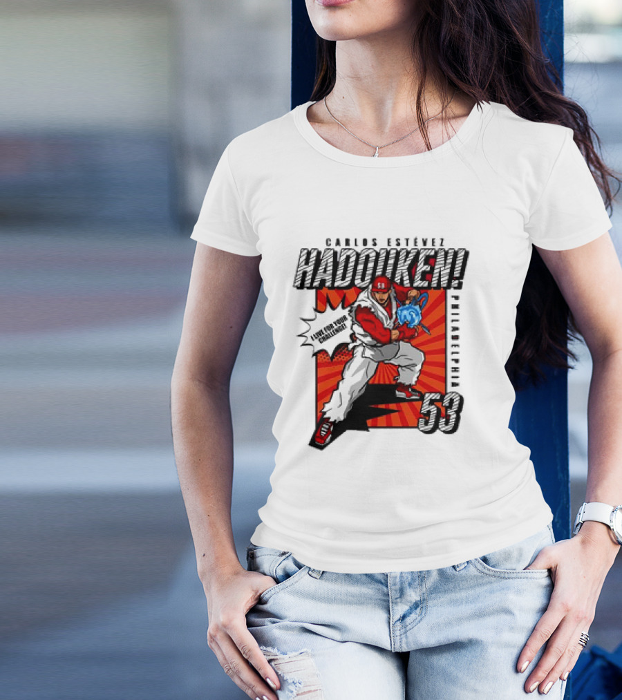 Carlos Estévez HADOUKEN Philadelphia 53 Fighter Explosion T-Shirt