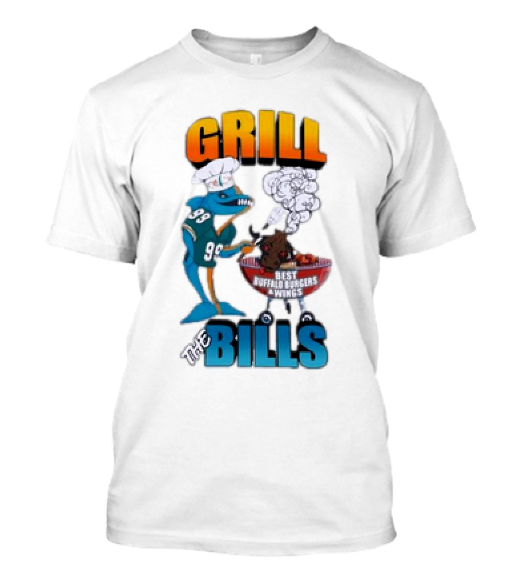 Buffalo Bills Vs Miami Dolphins Grill The Bills Best Buffalo Burgers Wings T-Shirt