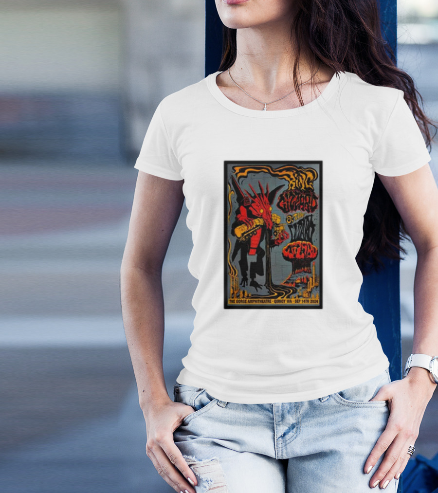 King Gizzard And The Lizard Wizard Sep 14 2024 The Gorge Amphitheatre Quincy WA Concert T-Shirt