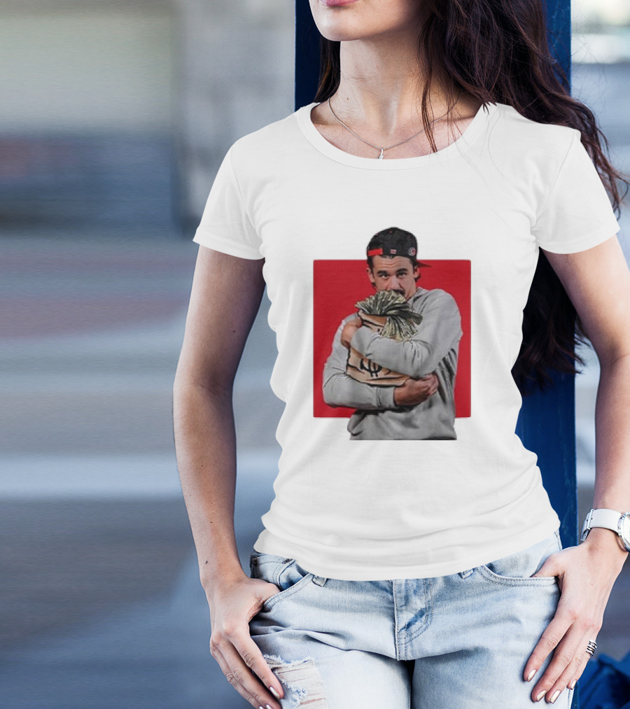 Seth Jarvis $eth Jarvi$ BreakingT Money Bag Hug T-Shirt