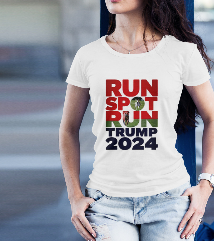 Run Spot Run Trump 2024 Funny Election Campaign T-Shirt