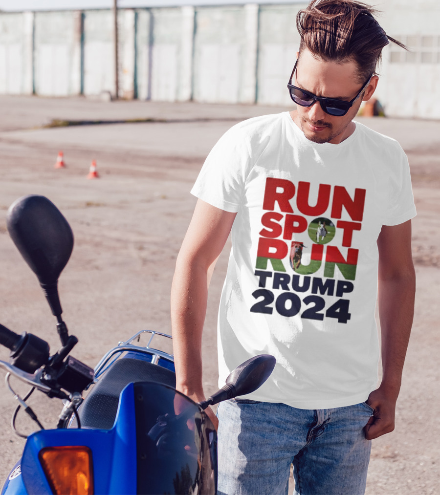 Run Spot Run Trump 2024 Funny Election Campaign T-Shirt