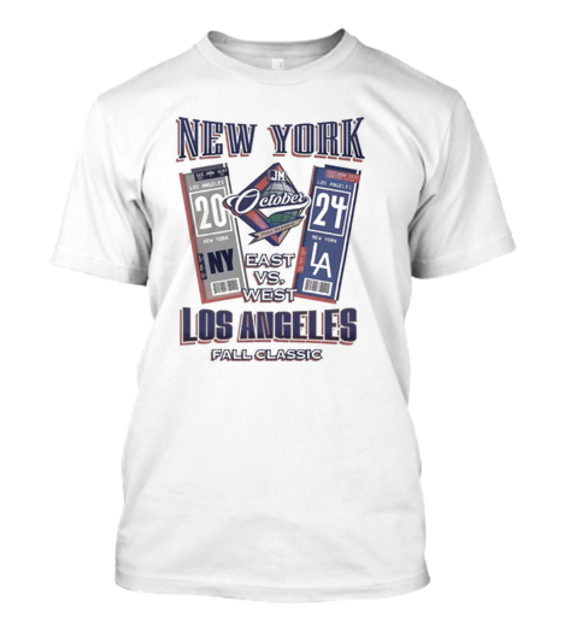 New York East Vs West Los Angeles October Fall Classic T-Shirt