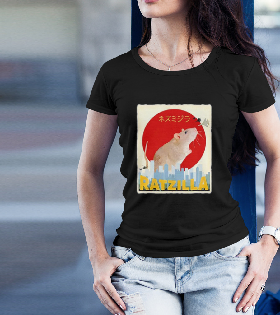 Nezumi Ratzilla Retro Japanese Anime Rat Mouse T-Shirt