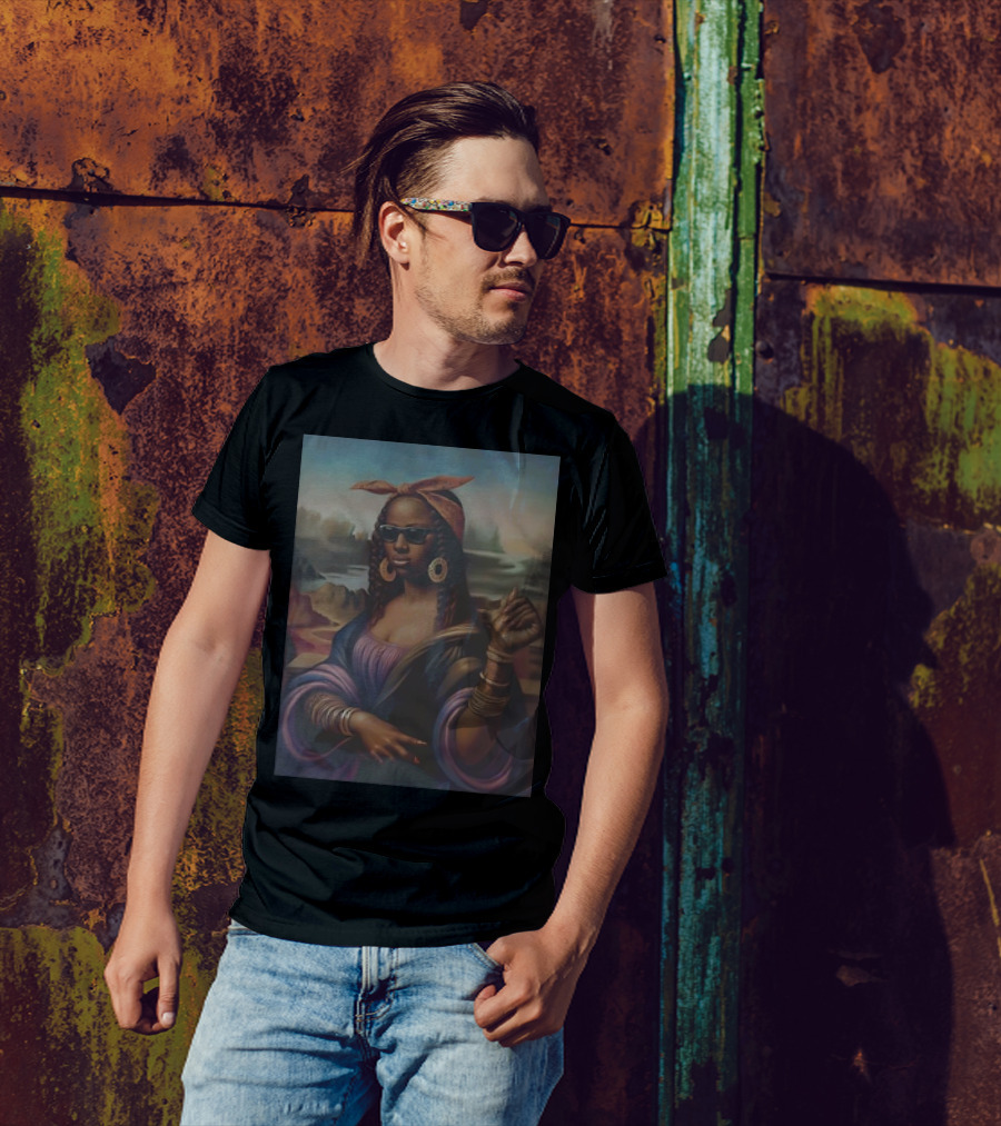 Mona Leisha Funny Retro Sunglasses Bandana T-Shirt