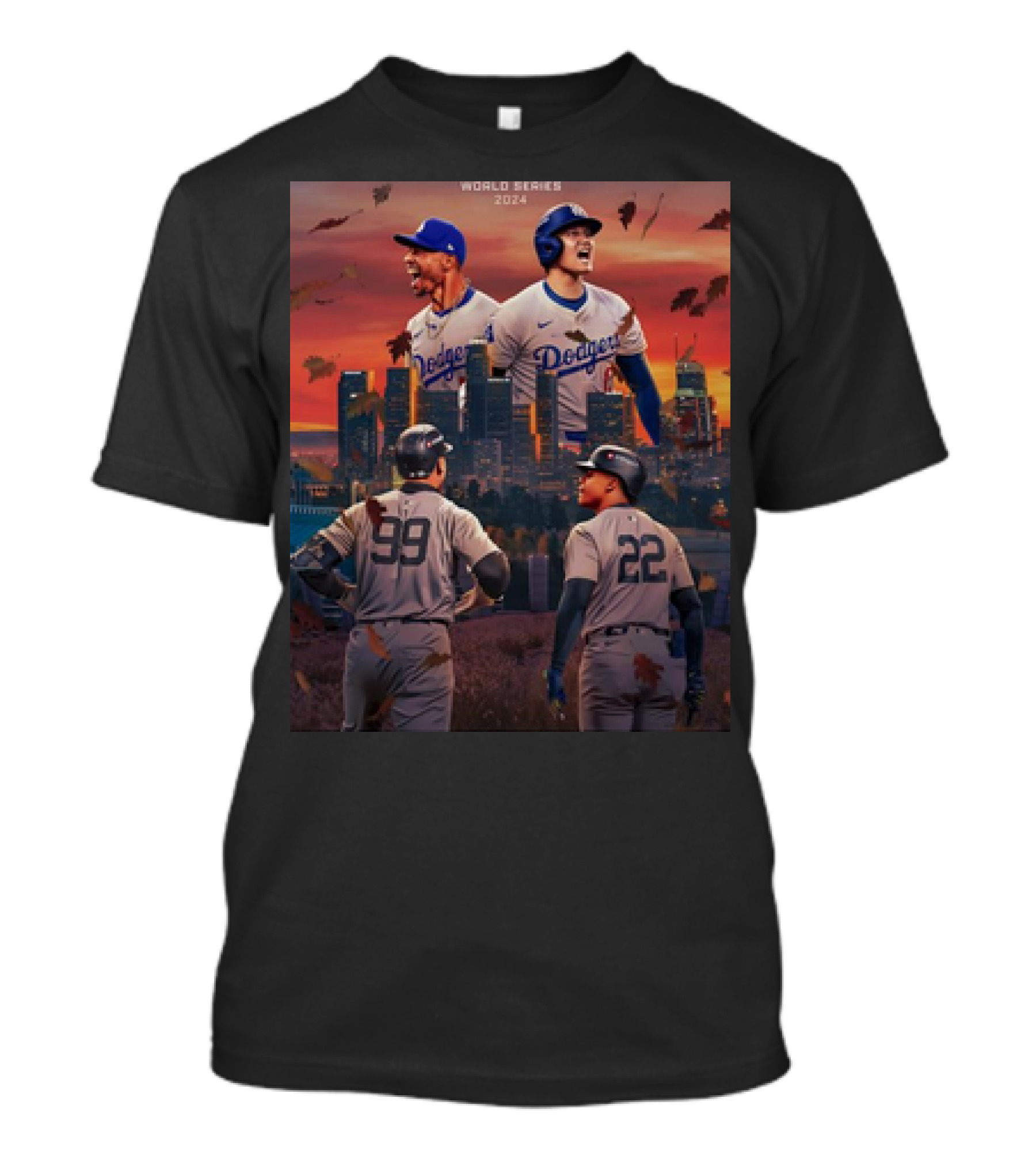 Yankees And Dodgers Clash In 2024 World Series Showdown T-Shirt