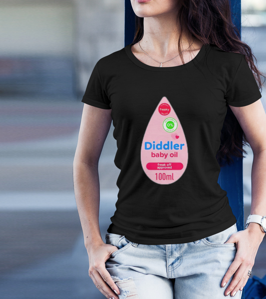 Diddler Freaky Approved Baby Oil Bottle Halloween Costume 100ml T-Shirt