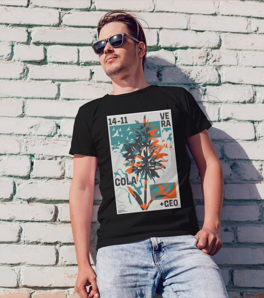 14-11 Vera Cola +Geo Botanical Birds T-Shirt
