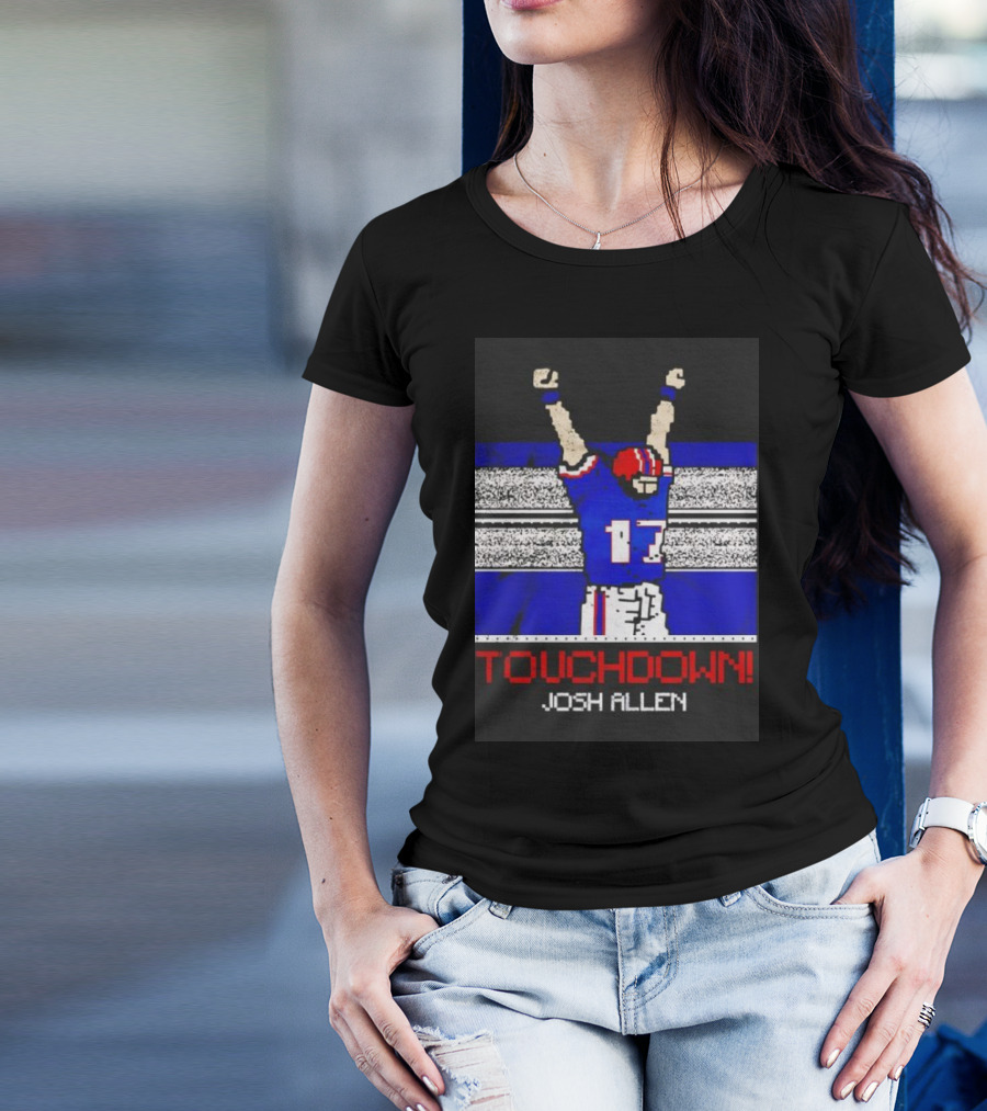 Touchdown Josh Allen Retro Football T-Shirt