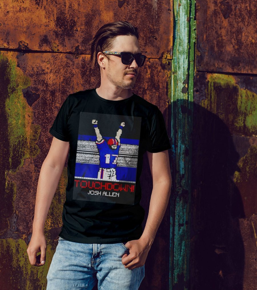 Touchdown Josh Allen Retro Football T-Shirt