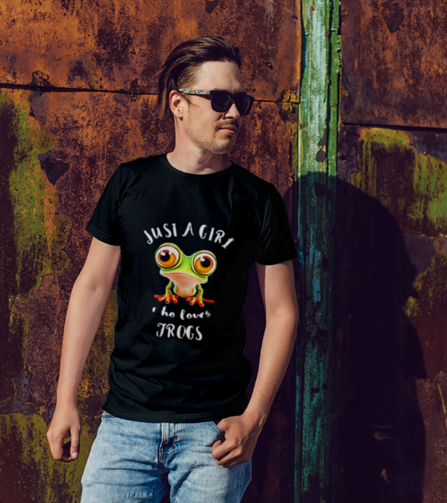 Just A Girl Who Loves Frogs Red Eyed Tree Frog Meme T-Shirt