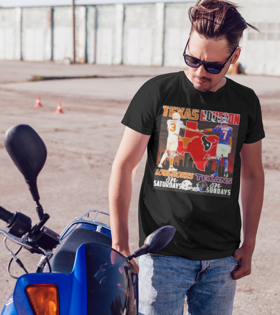Texas Longhorns Longhorns On Saturdays Texans On Sundays T-Shirt