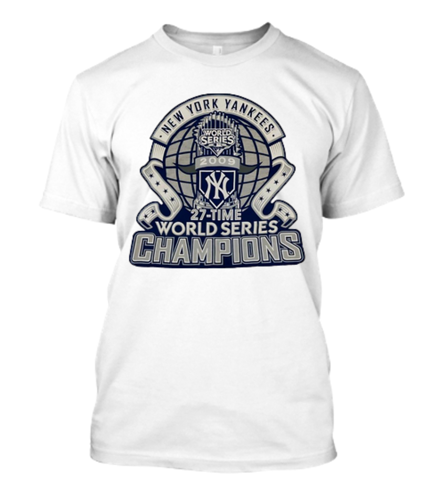 New York Yankees 2009 27-Time World Series Champions Logo Emblem T-Shirt