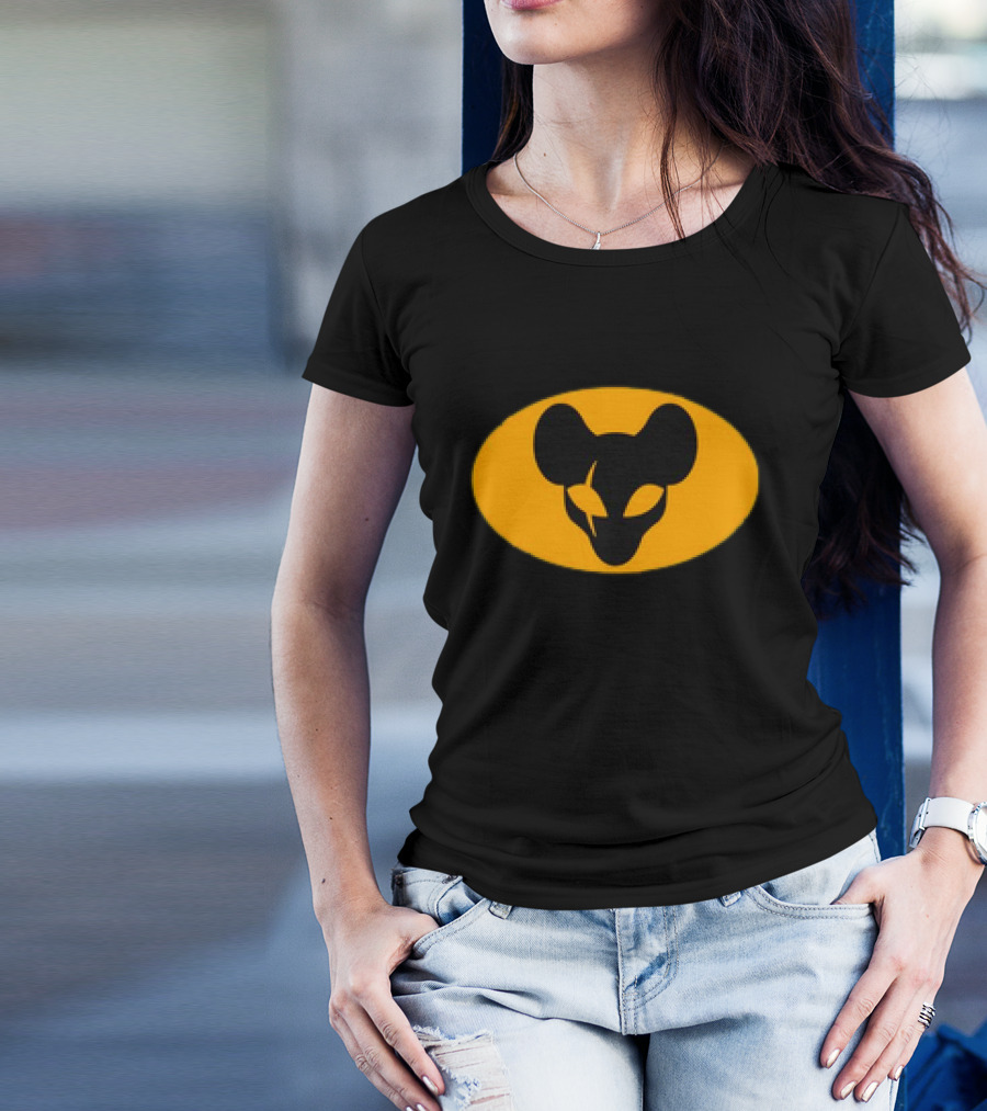 Retro Ratman Emblem Yellow Oval T-Shirt