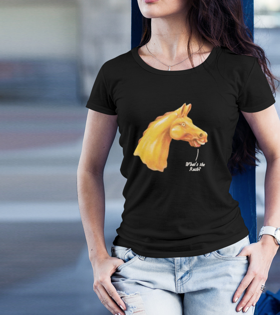 We Live In Time Carousel Horse What's The Rush T-Shirt