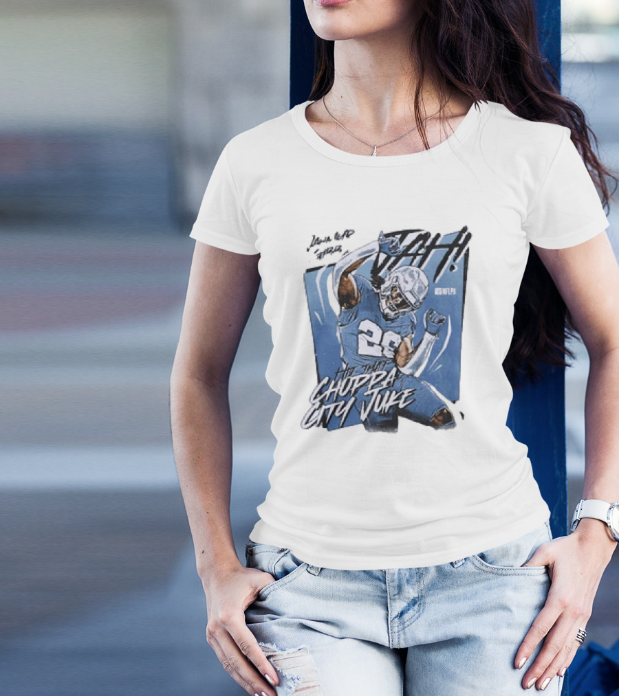 Jahmyr Gibbs Detroit Lions Choppa City Juke NFLPA 26 Football T-Shirt