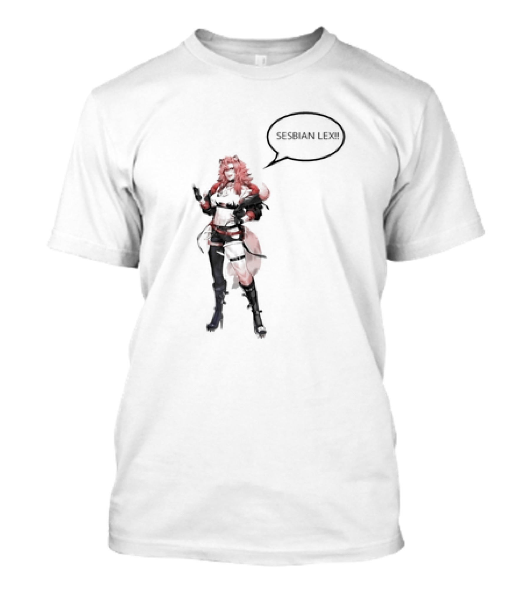 Sesbian Lex Anime Character With Speech Bubble T-Shirt