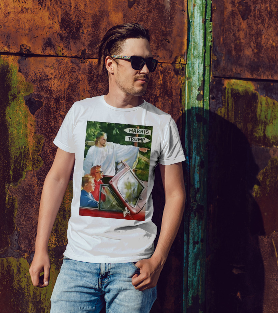 The Right Road Vintage Jesus Is Lord Harris Trump Signs T-Shirt