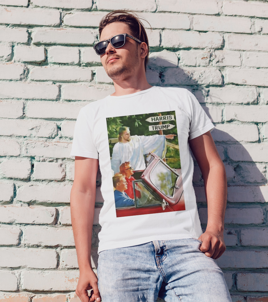 The Right Road Vintage Jesus Is Lord Harris Trump Signs T-Shirt