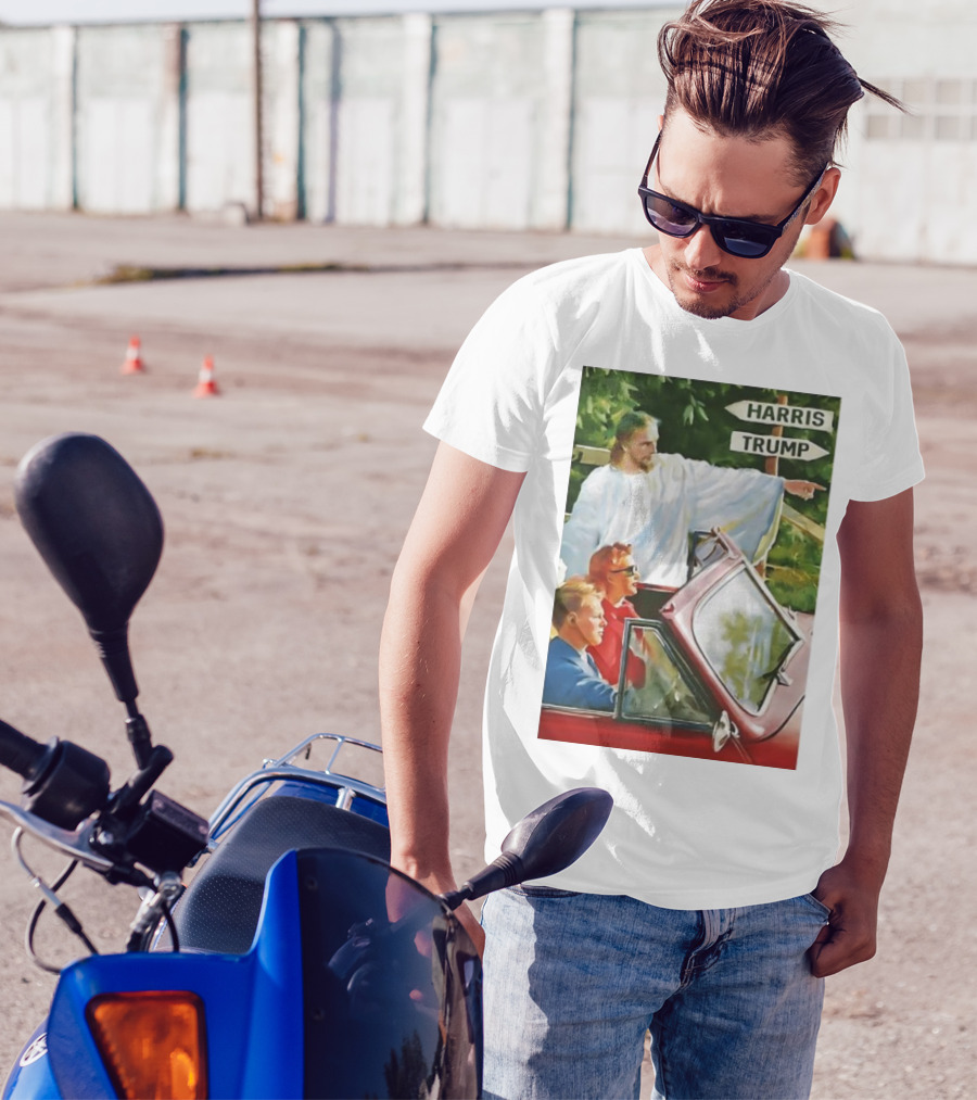 The Right Road Vintage Jesus Is Lord Harris Trump Signs T-Shirt
