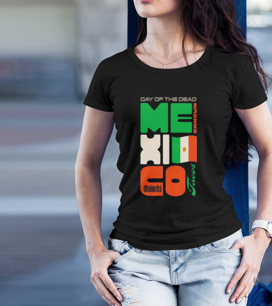 Day Of The Dead Mexico Cancun Tacos Chichén Itzá T-Shirt