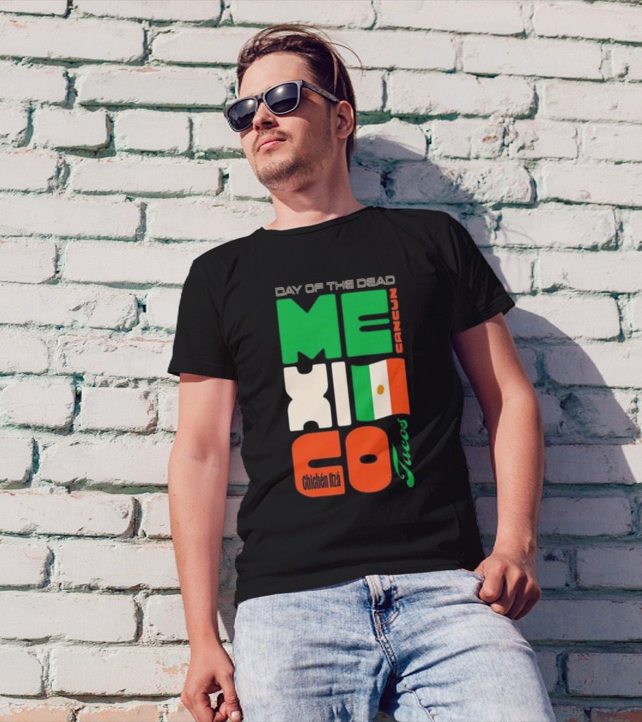 Day Of The Dead Mexico Cancun Tacos Chichén Itzá T-Shirt