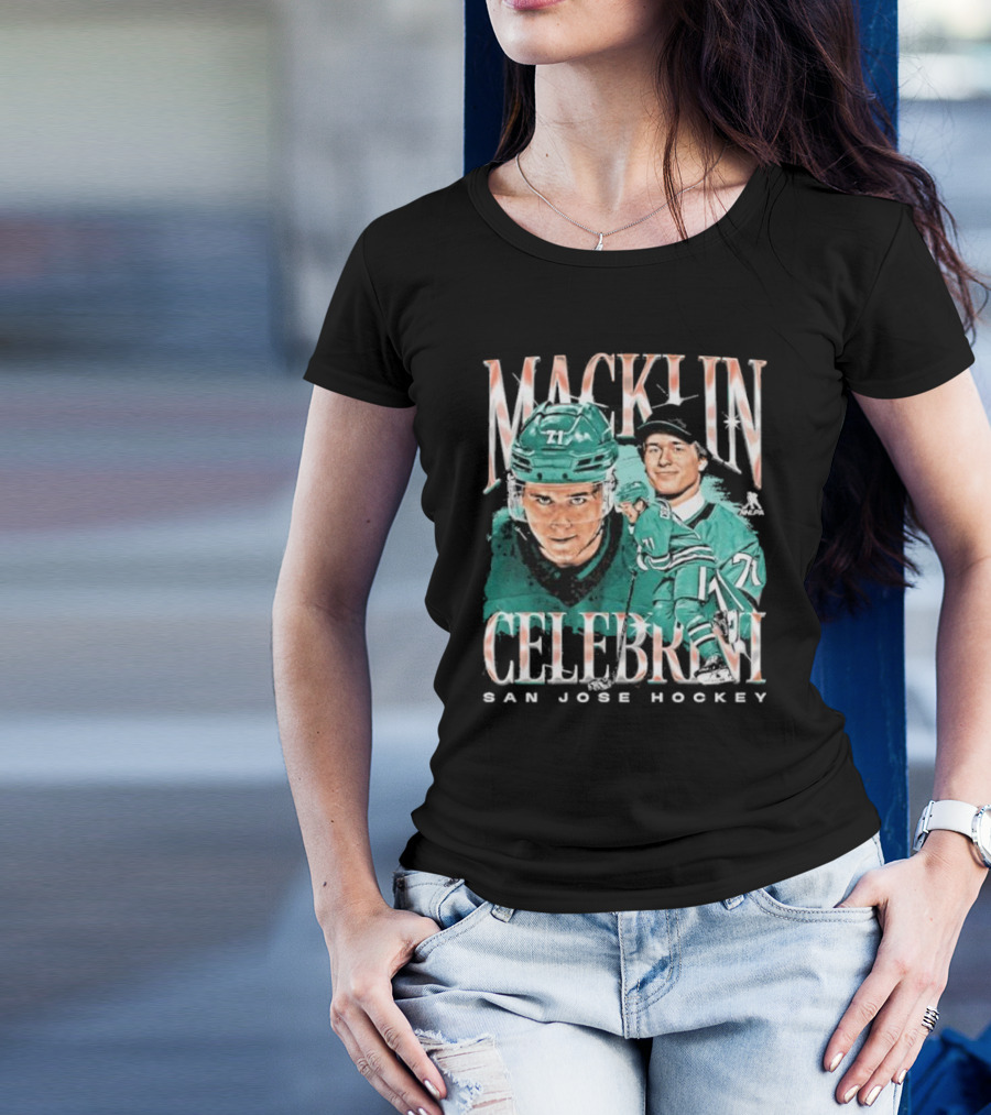 Macklin Celebrini San Jose Hockey Vintage Style Player T-Shirt