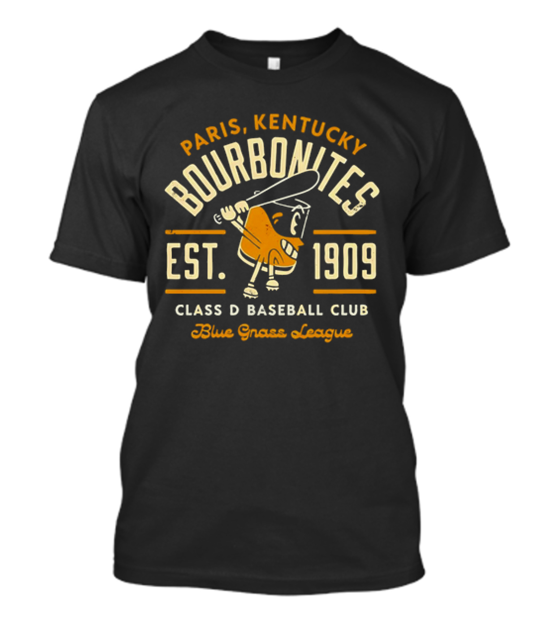Paris Kentucky Bourbonites Class D Baseball Club Est 1909 Blue Grass League Vintage T-Shirt