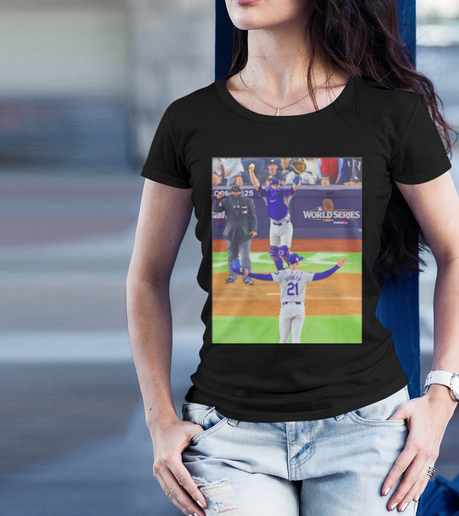 Walker Buehler Los Angeles Dodgers World Series Champions Celebration T-Shirt