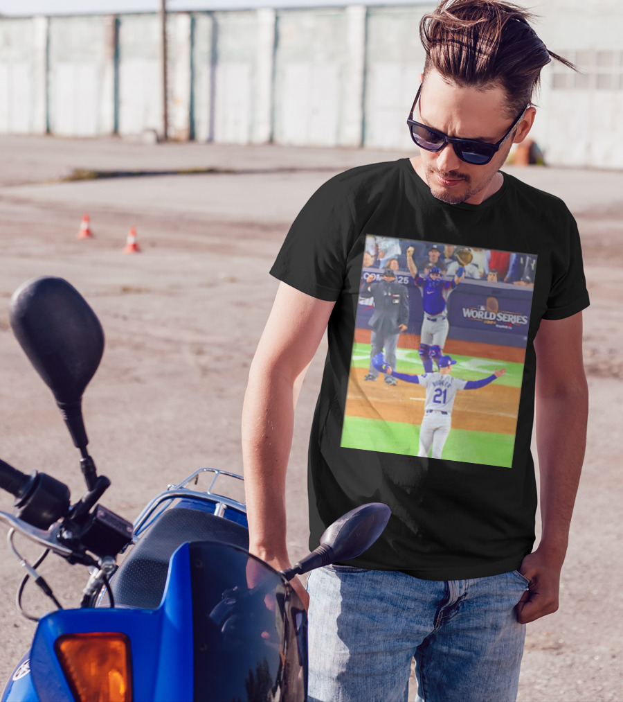 Walker Buehler Los Angeles Dodgers World Series Champions Celebration T-Shirt