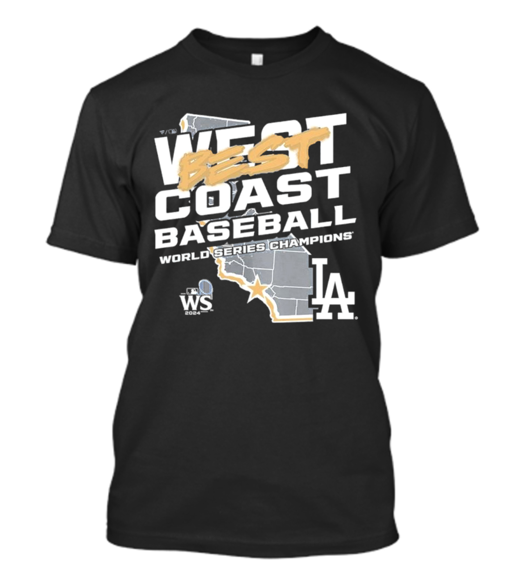 Best West Coast Baseball LA Dodgers 2024 World Series Champions WS T-Shirt