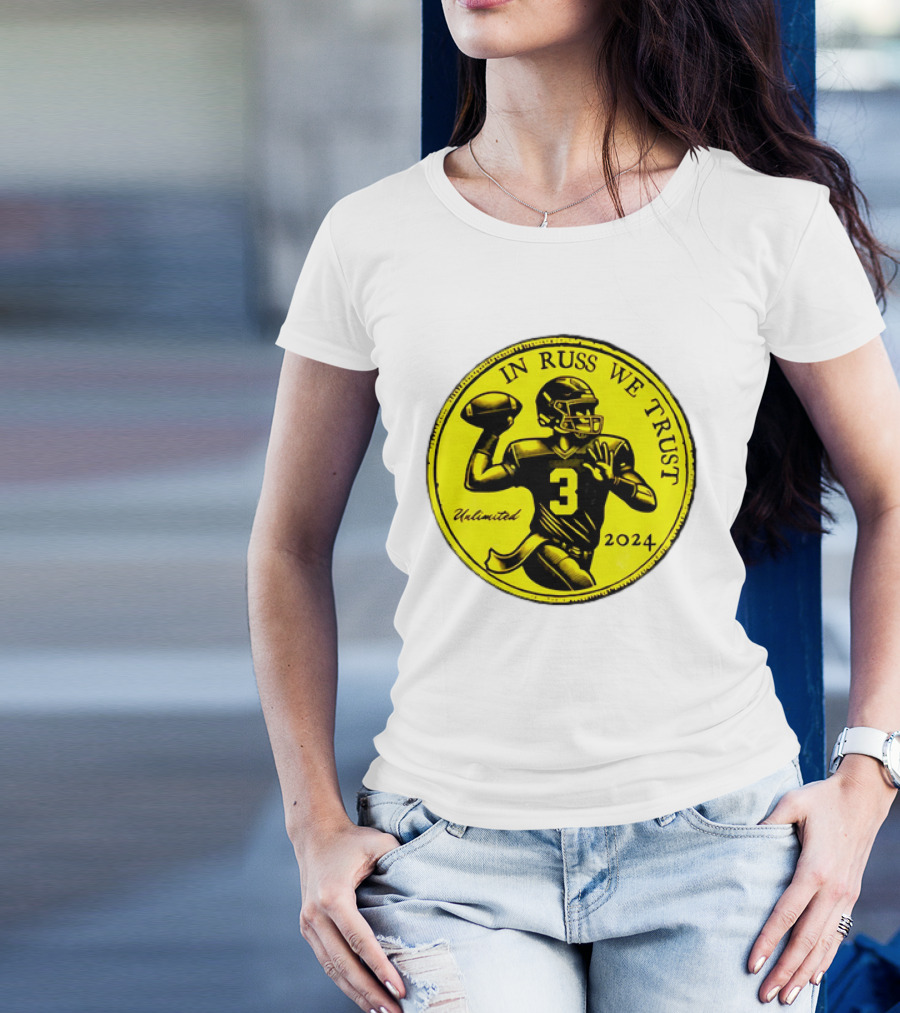 In Russ We Trust Unlimited 2024 Football Coin T-Shirt