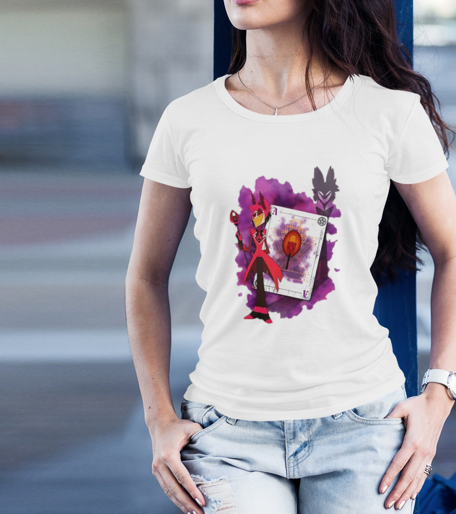 Lilac Ace In The Hole Hazbin Alastor T-Shirt