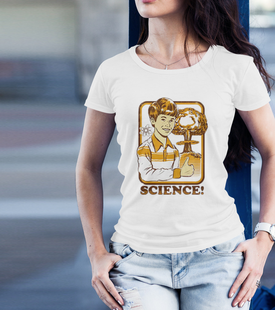 Atomic Bomb Science Boy With Mushroom Cloud T-Shirt