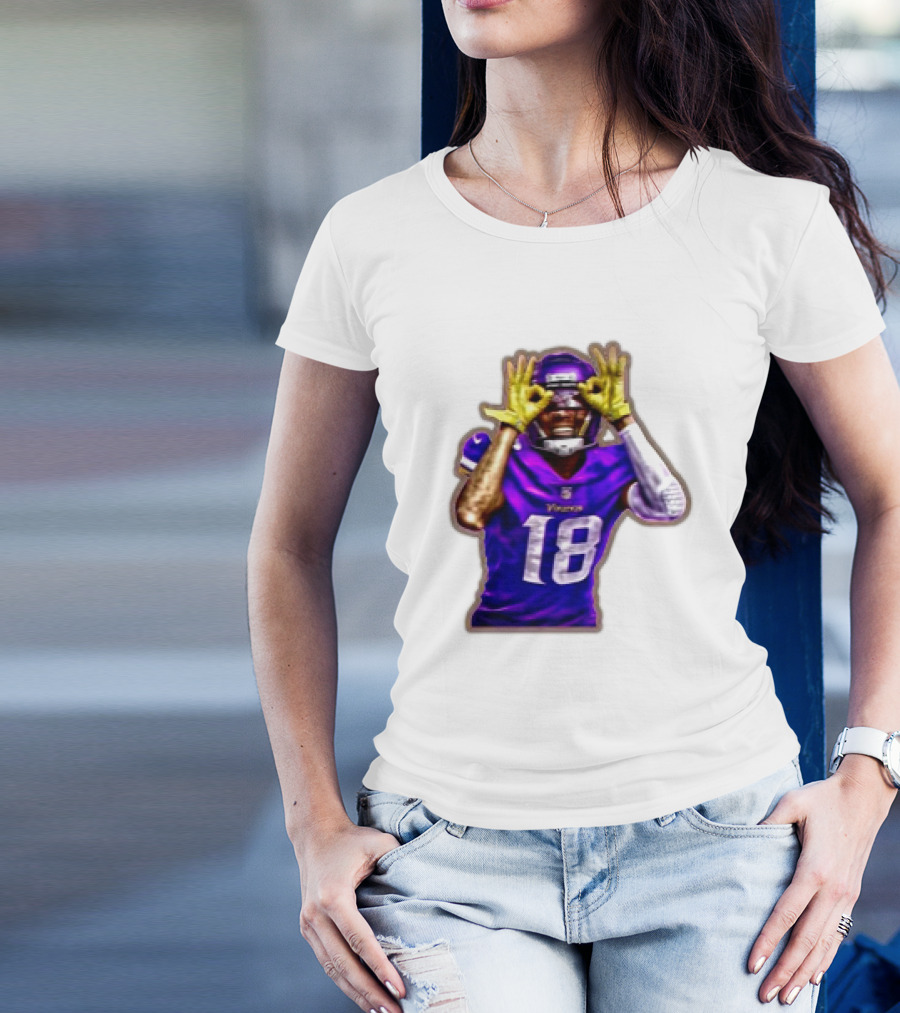 Football Minnesota Vikings Justin Jefferson Trippy Now U See Me T-Shirt